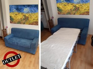 Divani due posti, con letto singolo