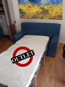 Divano due posti con rete singola