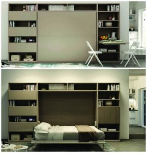 Letto trasformabile matrimoniale orizzontale