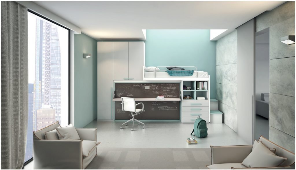 Cameretta soppalco trasformabile