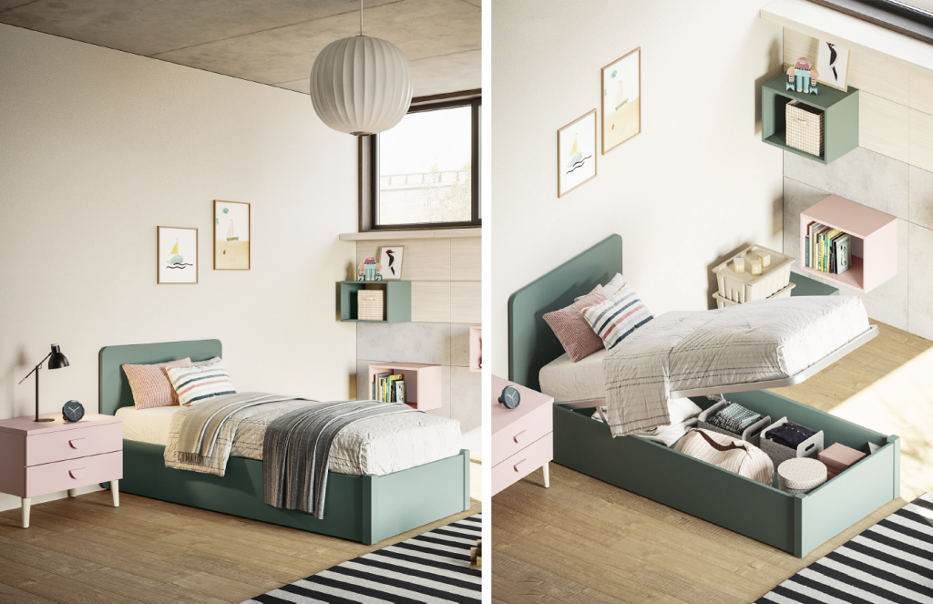 Letto contenitore singolo