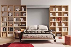 Letto trasformabile con libreria
