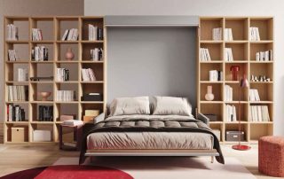 Letto trasformabile con libreria