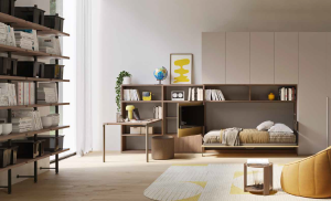 Letto singolo trasformabile orizzontale
