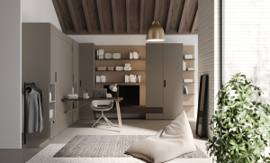 Living trasformabile con tavolo