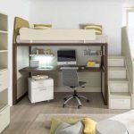Letto soppalco con scrivania