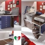 Cameretta soppalco con letto e scrivania