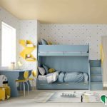 Letto a castello con scala contenitore