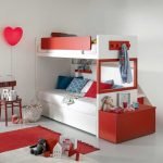 Letto a castello con retro scala a contenitore